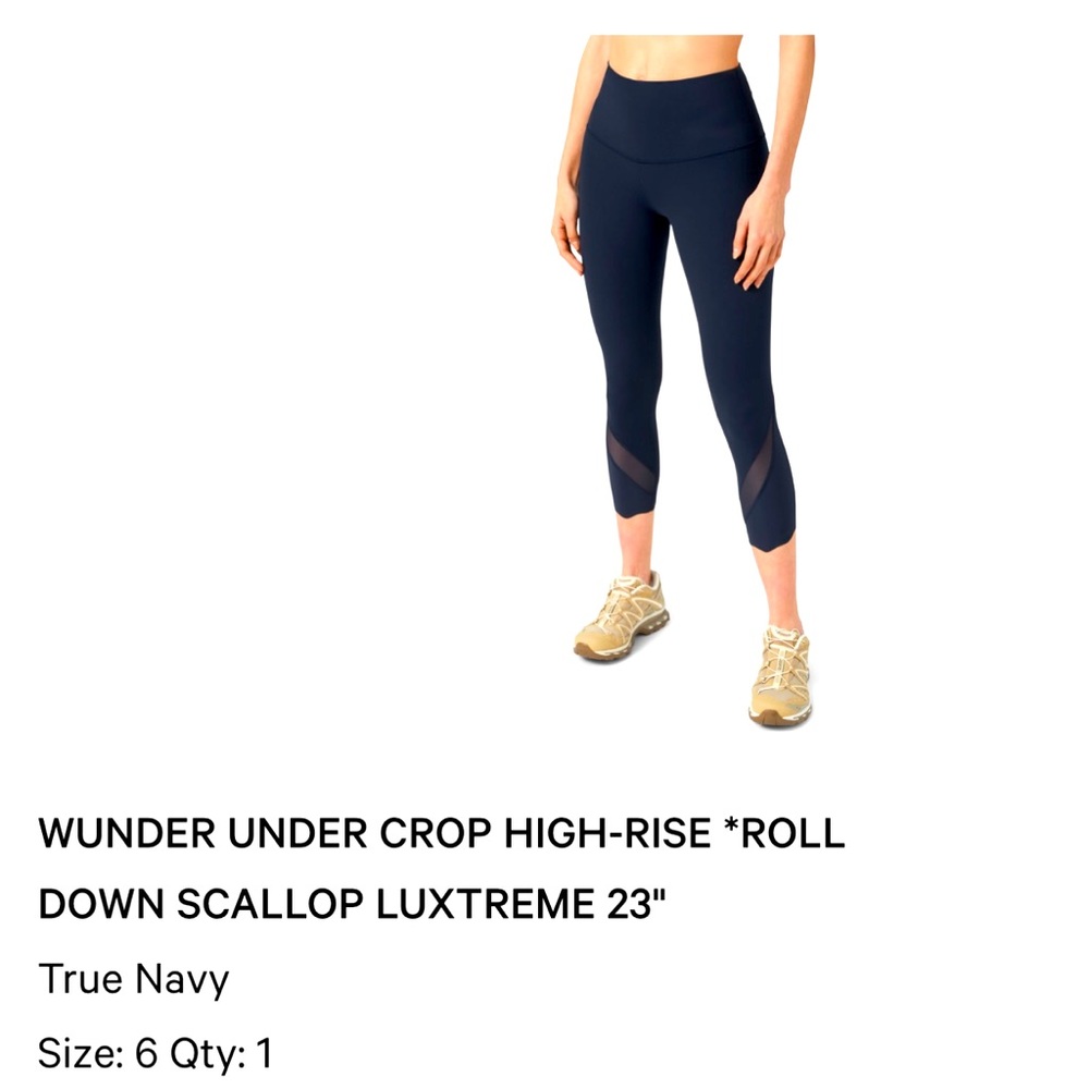 Lululemon WUNDER UNDER CROP LUXTREME 23" NWT